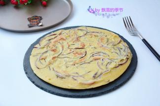 9、多么漂亮的一张洋葱鸡蛋饼。