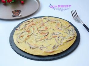 9、多么漂亮的一张洋葱鸡蛋饼。
