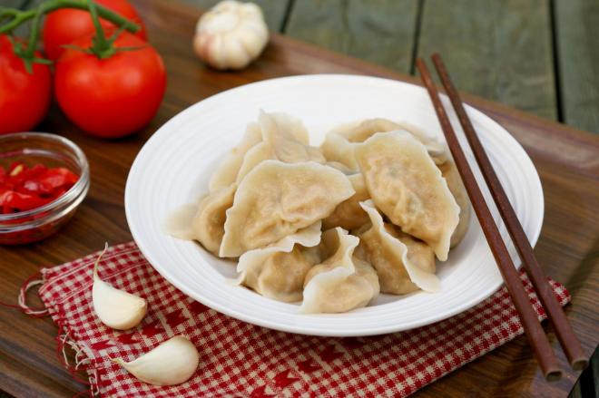 西红柿包菜鸡肉水饺