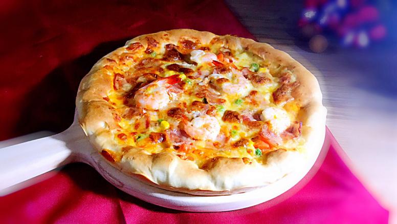 基围虾芝心披萨