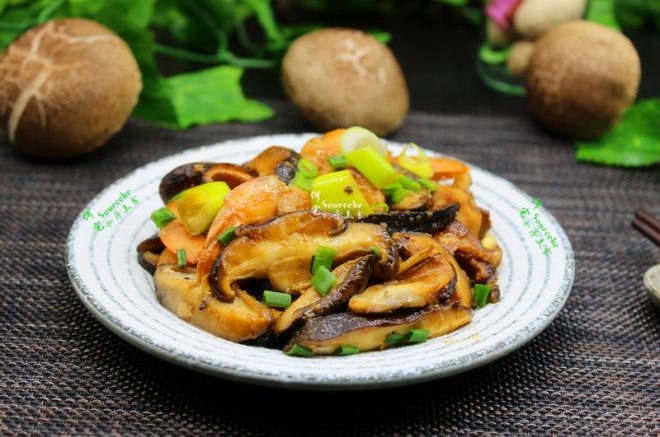 香菇炒虾仁