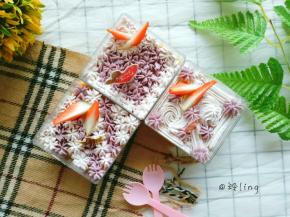 美美的盒子蛋糕就完成了