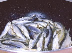 油热后加入沥干后的小鱼