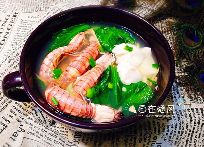 翡翠白玉虾蛄汤