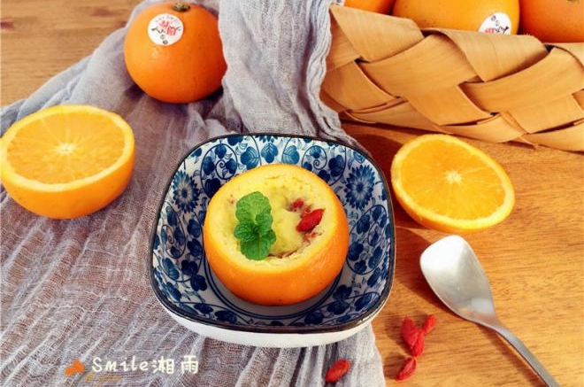 国橙蒸枸杞蛋