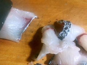鱼肉切薄片