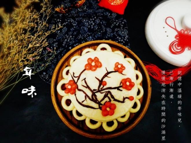 花样枣花馒头--梅花图
