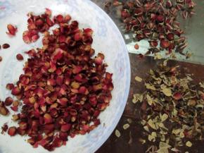 玫瑰花只把花瓣摘下来，花蕊花蒂都去掉不要。重量是花瓣的量。