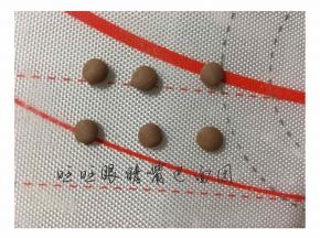 可可粉调制的面团制作眼睛备用