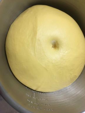 发酵至原来的两倍大，手指沾粉按压不塌