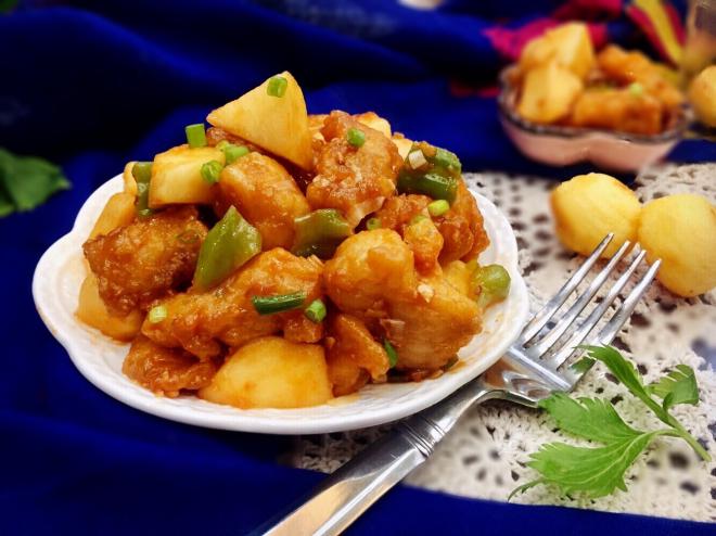 #百变水果#苹果巴沙咕噜肉