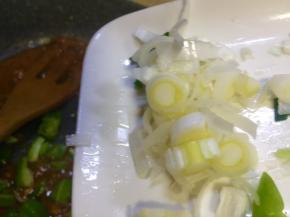 放入大葱