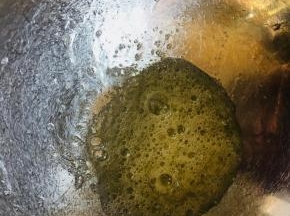 打蛋器打至粗泡加第一次糖