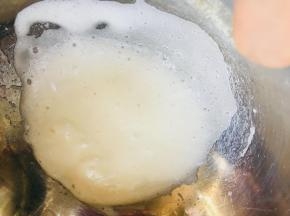 蛋白打至粘稠加第二次糖