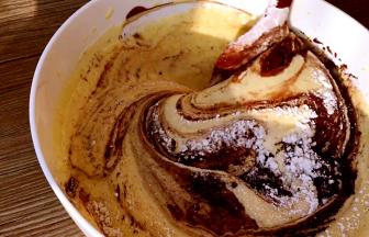 切拌至均匀无干粉颗粒