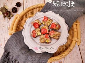 巧克力草莓雪花酥。