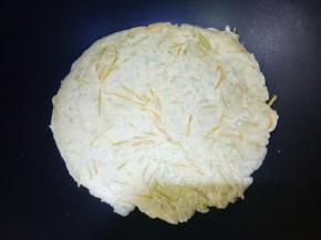 表面面糊凝固后就可以翻面了