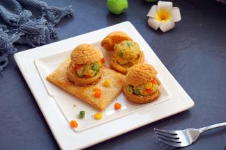 放入酥皮泡芙中即可