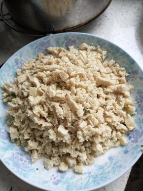 豆腐切碎