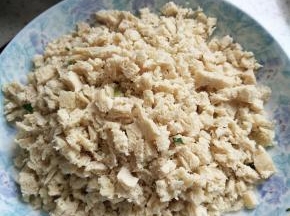豆腐切碎