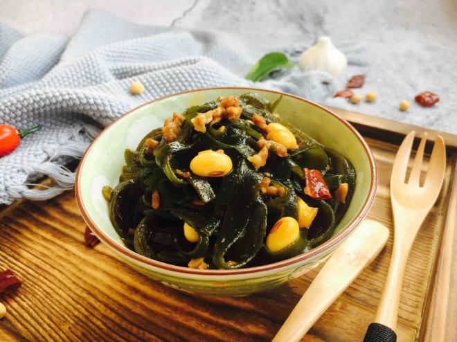 下饭神菜 肉末黄豆烧海带