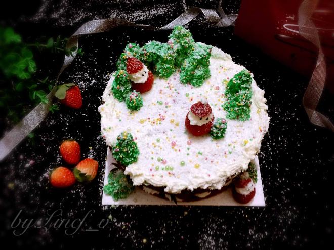 草莓雪景裸蛋糕
