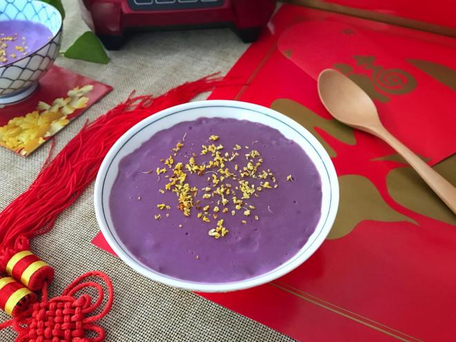 牛奶紫薯桂花羹