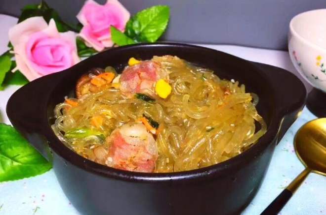 香肠红薯粉丝煲