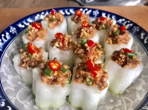 放入冬瓜肉末上面