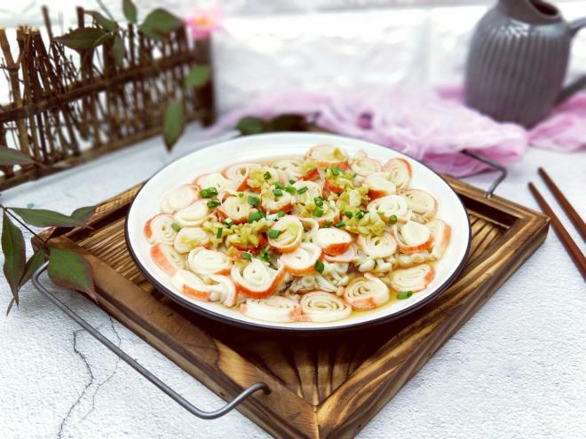 蟹肉棒蒸金针菇