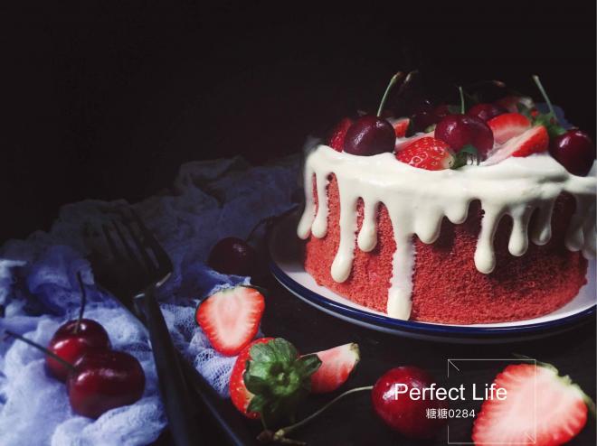 红丝绒戚风流心蛋糕