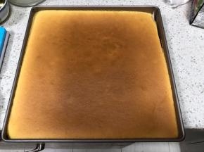 烤箱提前预热170度，上下火，烤18-20分钟，出炉在桌上震一下震出热气，倒扣放凉