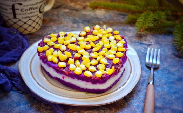 紫薯山药玉米挞