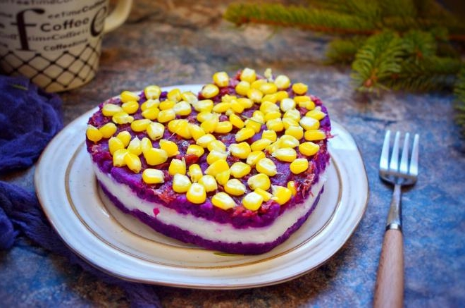 紫薯山药玉米挞