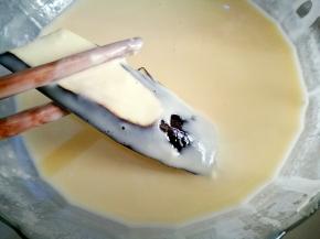 茄子片沾面糊挂浆