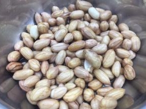 泡发好的花生米。