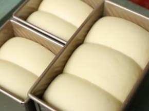 发酵至7-8分满的状态即可，白白胖胖，很喜欢。（不加盖的吐司比加盖的吐司更软。）