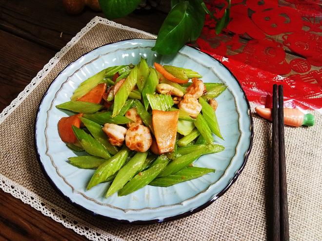 腰果西芹炒虾仁