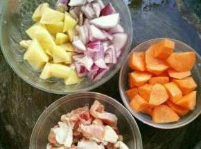 把所有材料处理好。
