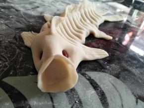 红豆做眼睛，捏出嘴型