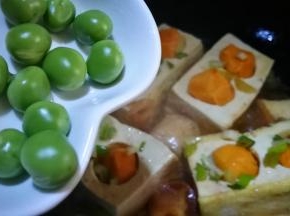 倒入豌豆