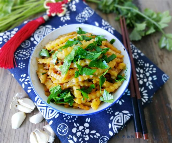 孜然肉末狼牙土豆