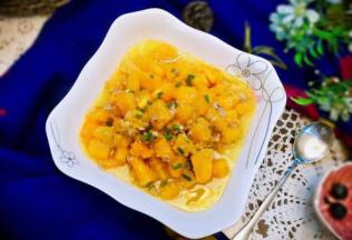 南瓜吸足了鲜美的肉汁香，味道好得你想不到