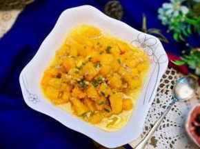 南瓜吸足了鲜美的肉汁香，味道好得你想不到