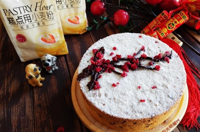 红梅报春戚风蛋糕