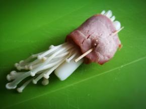 卷起来 用牙签固定