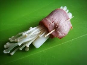 卷起来 用牙签固定
