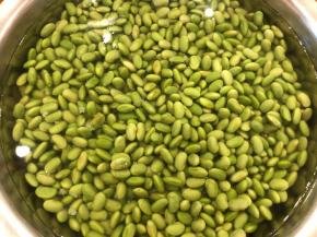 青豆加清水泡开