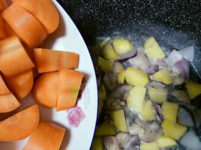水开以后加入胡萝卜