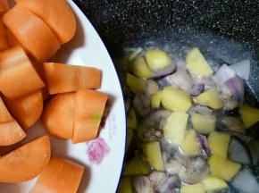 水开以后加入胡萝卜
